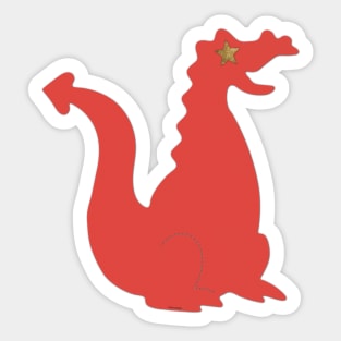 Die Cut Dragon (red) Sticker